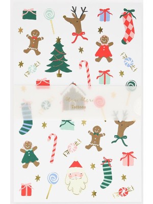 Meri Meri - Jolly Tattoo Sheet - Yeni Yıl Geçici Dövmeler (2'li)