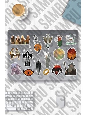 Yüzüklerin Efendisi Temalı Sticker Etiket Seti - Lord Of The Rings Sticker - Laptop Notebook Telefon