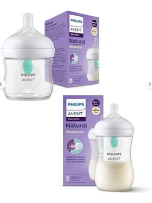 Philips Avent Natural Response Doğal Tepkili Antikolik Valfli Pp 2'li Biberon Seti, 125ML & 260ML - Cam Değildir.
