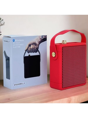 Coverzone Bluetooth Hoparlör Taşınabilir Portatif Hoparlör Taşıma Ipli Evde Ofisde Seyahatte Tatilde Kampda Kullanıma Uygun Stockwell Iı (Kırmızı)