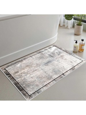 Monnhein Banyo Paspası, Yumuşak Banyo Halısı, Kaymaz Dot Tabanlı, Su Emici, Makinede Yıkanabilir - 60 x 90 cm