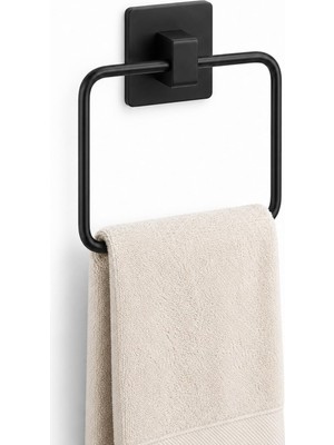 Kabakoz Yapışkanlı Metal Havluluk, Havlu Tutucu Askı, Paslanmaz (Kare)
