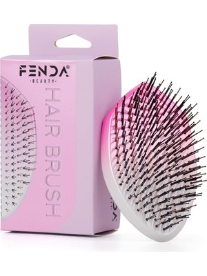 Fenda Profesyonel 4 Pinli Oval Pembe Saç Fırçası