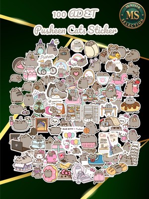 100’LÜ Sevimli Kedi Sticker Seti – Suya Dayanıklı, Renkli ve Eğlenceli Çıkartmalar – Laptop, Defter, Tablet, Ajanda ve Daha Fazlası Için Uygun