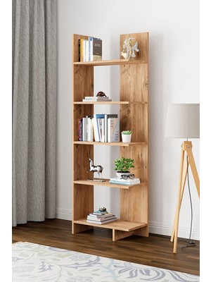 Aura 5 Raflı Kitaplık, Köşe Kitaplık, Asimetrik