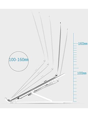Laptop Standı Matebook Macbook Notebook Tablet Laptop Kademeli Yükseltici P1 Beyaz
