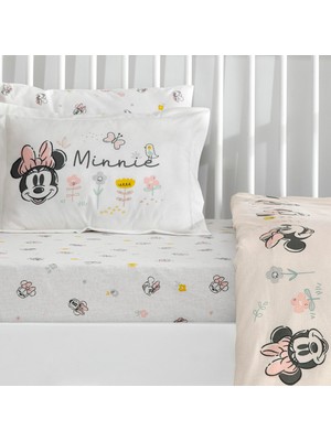 Taç Lisanslı Disney Minnie Mouse Dream Baby Pamuk Bebek Nevresim Takımı