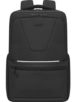 Mack Office Eco MCE-1213 Çevre Dostu 16 Inç Su Itici Laptop Sırt Çantası, USB Şarj Portlu Bilgisayar ve Notebook Çantası, Kadın Erkek Bilgisayar Iş Çantası, Üniversite Okul Çantası, Siyah