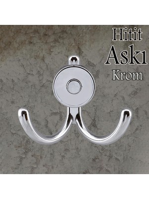 BADEM10 Hitit Askı Askılık Metal Krom Vestiyer Duvar Askısı Dolap Elbise Askılığı