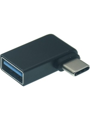 4658 Type C 3.1 To USB 3.0 Şarj 90 Dirsek Köşe Çevirici Dönüştürücü Adaptör