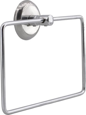 BADEM10 Krom Renk Vidalı Kare Havluluk Lavabo Banyo Mutfak Aparat Standı Bez Havlu Askısı Paslanmaz Metal