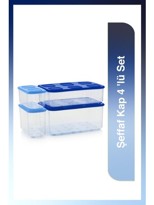 Tupperware Şeffaf Buzdolabı Saklama Kabı 4'lü Set