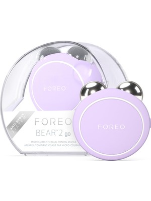 Foreo Bear 2 Go - Travel-Friendly Toning Microcurrent Facial Device - For Fine Lines & Wrinkles - Anti Aging - Face Sculpting - Instant Full Face Lift - Compact Skin Care Tools - Lavender