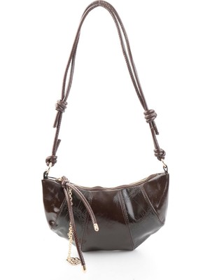 Bambi Brown Croc Women's Messenger Bag C06257680409