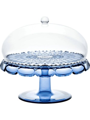 Guzzini Small Lidded Cake Stand Blue