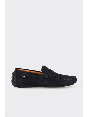Elle Navy Leather Men's Casual Shoes