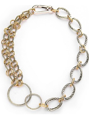 Twist Two-Tone Metal Chain Necklace