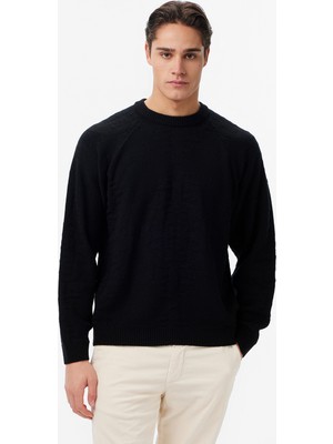 Les Benjamins Classic Fit Men's Black Knitwear