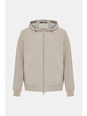 Vakko By Montecore Light Beige Hooded Jacket
