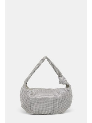 Vakko Silver Stone Embellished Bag