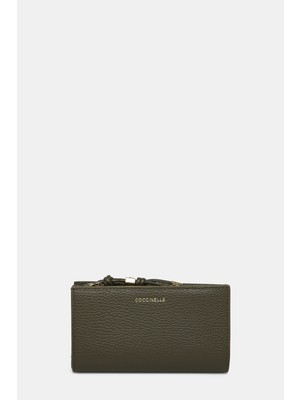 Coccınelle Khaki Leather Wallet