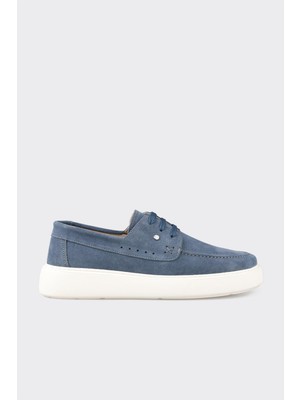 Elle Blue Leather Men's Casual Shoes