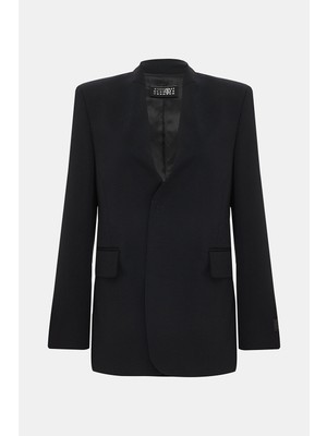 Maıson Margıela Mm6 Black Buttoned Jacket