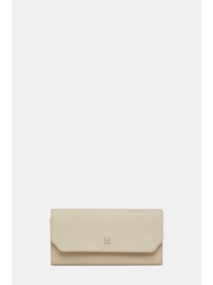 Vakko Mink Monogram Wallet