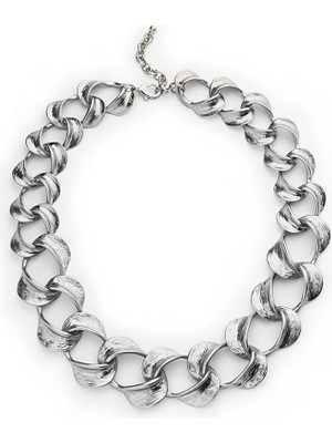 Twist Amorphous Metal Chain Necklace