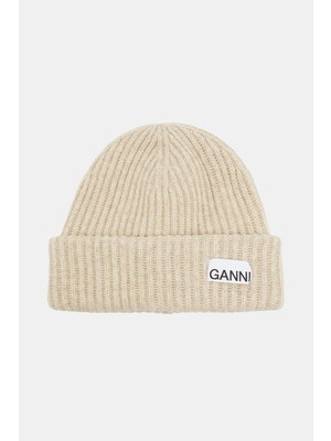 Ganni Gannı Ecru Beanie