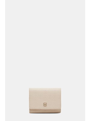 Vakko Mink Monogram Wallet