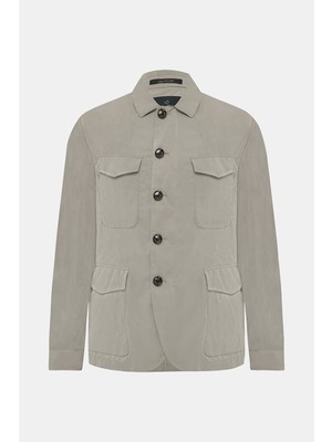 Vakko By Montecore Light Beige Buttoned Jacket