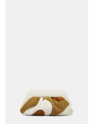 Themoire Themoıre Ecru Faux Fur Bag