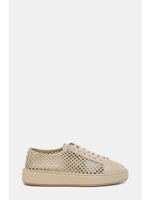 Santoni Santonı Beige Suede Sneakers