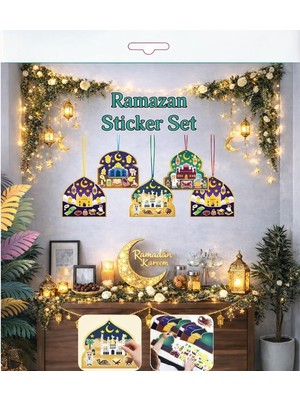 Sticker Hoş Geldin Ramazan Dekorlu Ramazan Süsü, Ramazan Süsleri, Ramazan Duvar Süsü Ramazan Dekorasyon Iftar Sahur