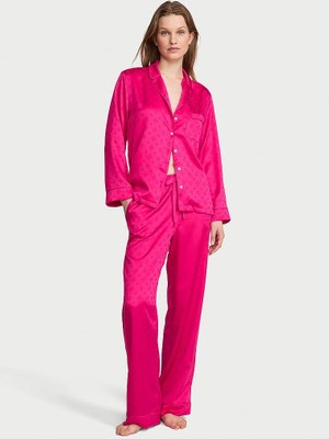 Victoria's Secret Shiny Satin Long Pajama Set