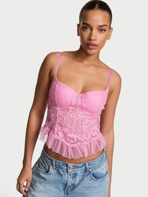 Victoria's Secret Dare To Dream Lace Ruffle Bustier
