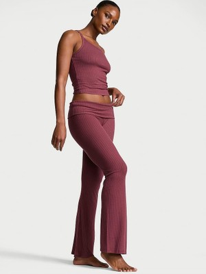 Victoria's Secret Sosoft Modal Ribbed Tank Top And Fold-Over Waist Sweatpants Set