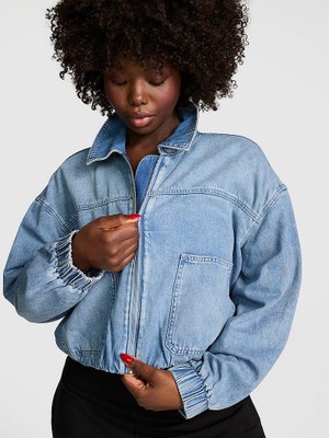 Victoria's Secret Ruched Utility Crop Jacket