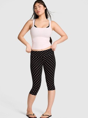 Victoria's Secret All-Day Cotton Foldover Capri Leggings