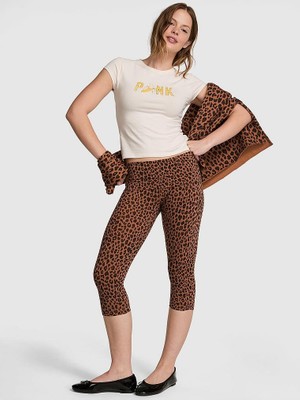 Victoria's Secret All-Day Cotton Foldover Capri Leggings