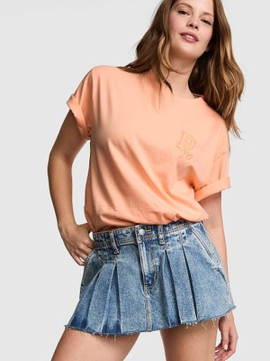 Victoria's Secret Oversized Short-Sleeve Campus T-Shirt