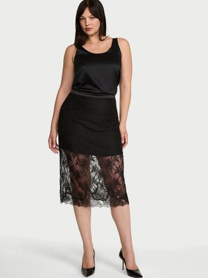 Victoria's Secret Rose Lace Midi Skirt