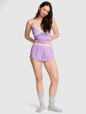 Victoria's Secret Modal Lace-Trim Mini Shorts