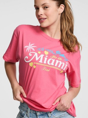 Victoria's Secret Oversized Short-Sleeve Campus T-Shirt