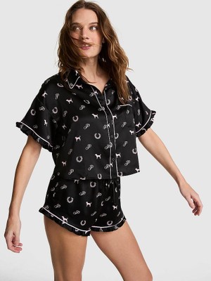Victoria's Secret Grwpınk™ Satin Short-Sleeve & Shorts Pajama Set