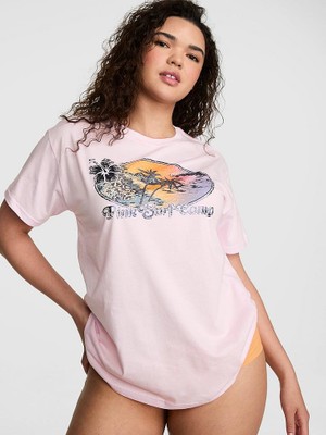 Victoria's Secret Oversized Short-Sleeve Campus T-Shirt