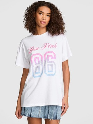 Victoria's Secret Oversized Short-Sleeve Campus T-Shirt