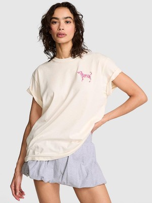 Victoria's Secret Oversized Short-Sleeve Campus T-Shirt