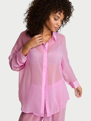 Victoria's Secret Chiffon Button-Up Shirt